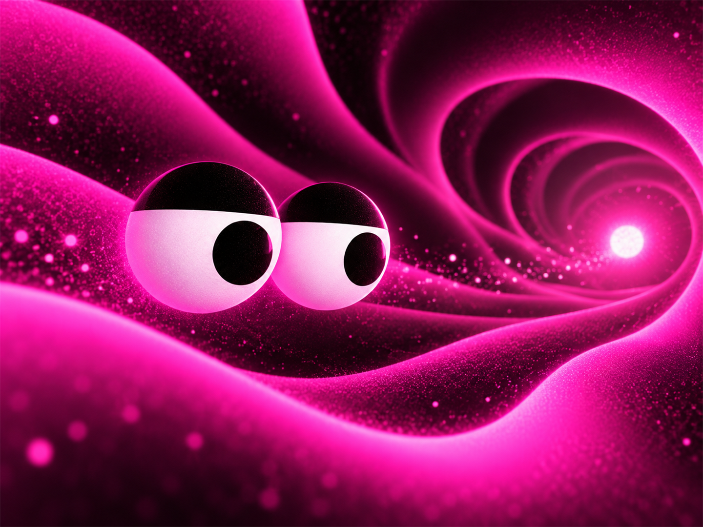 PINF follows a bright pulse through a pink signal field